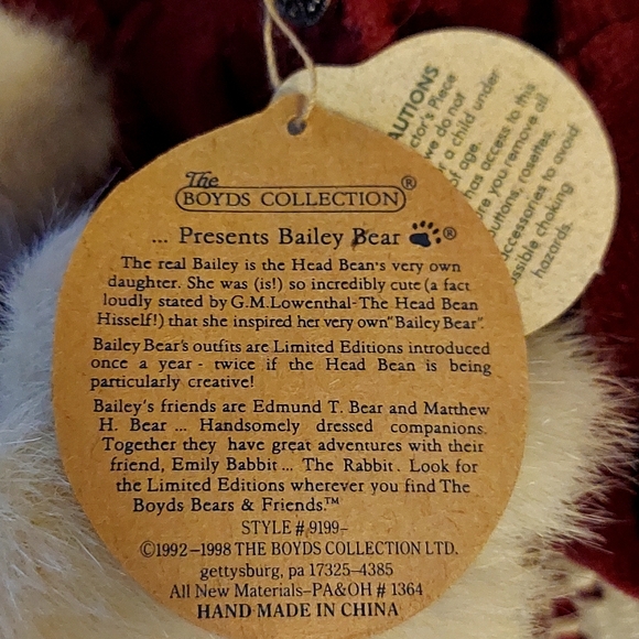 Boyd's Bailey Christmas Bear - Picture 10 of 12